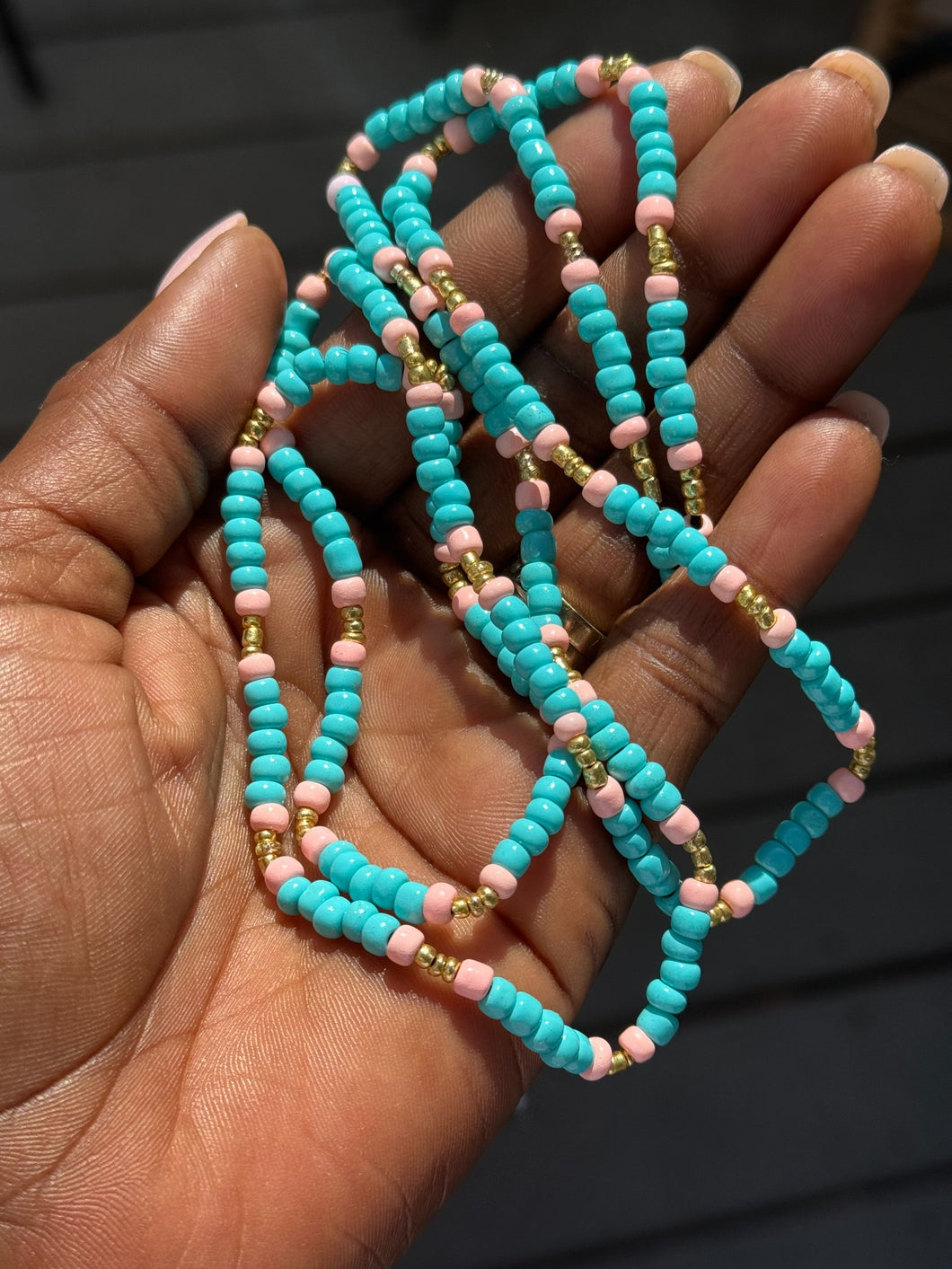 Cotton Candy Glow Waist Beads